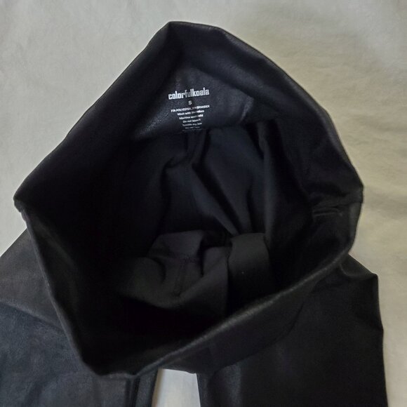 Colorfulkoala Essential Matte Faux Leather Leggings *27" - Black - Size Small - Picture 8 of 16